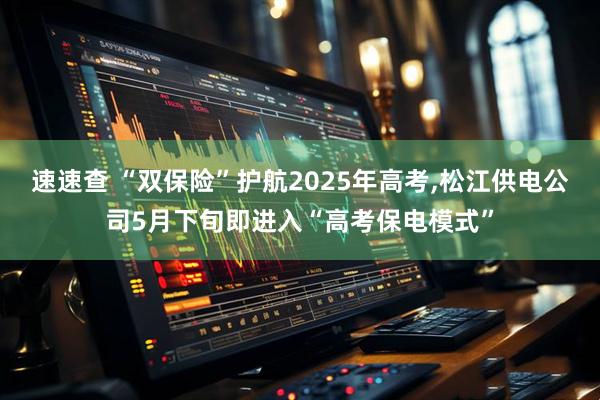 速速查 “双保险”护航2025年高考,松江供电公司5月下旬即进入“高考保电模式”