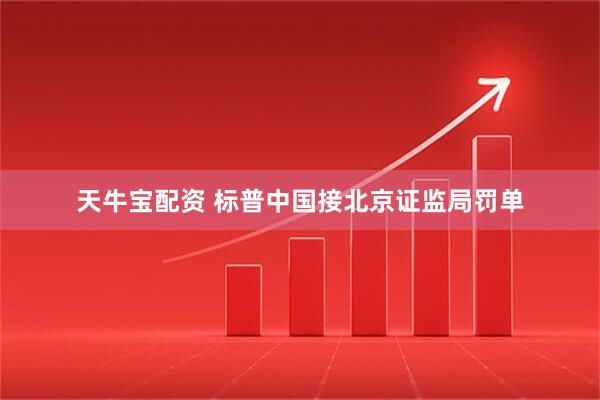 天牛宝配资 标普中国接北京证监局罚单