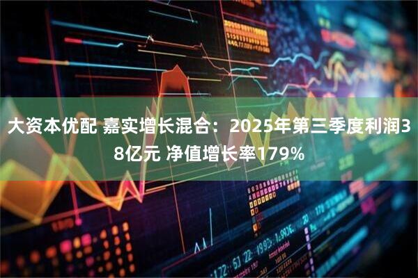 大资本优配 嘉实增长混合：2025年第三季度利润38亿元 净值增长率179%